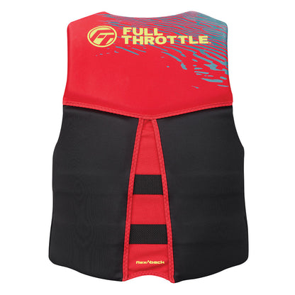 Full Throttle Men's Rapid-Dry Flex-Back Life Jacket - M - Red/Black