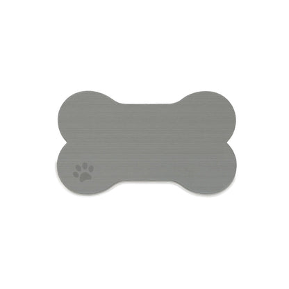 SeaDek Dog Bowl Mat - Storm Grey/Black - Small - 12" x 21"