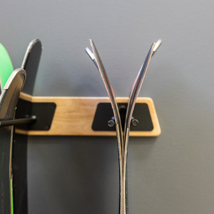 BLAT Wood Ski Storage Rack | Holds 6 Pairs of Skis