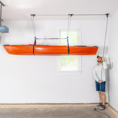 Elite Kayak Garage Ceiling Storage Hoist | Holds up to 150 lbs