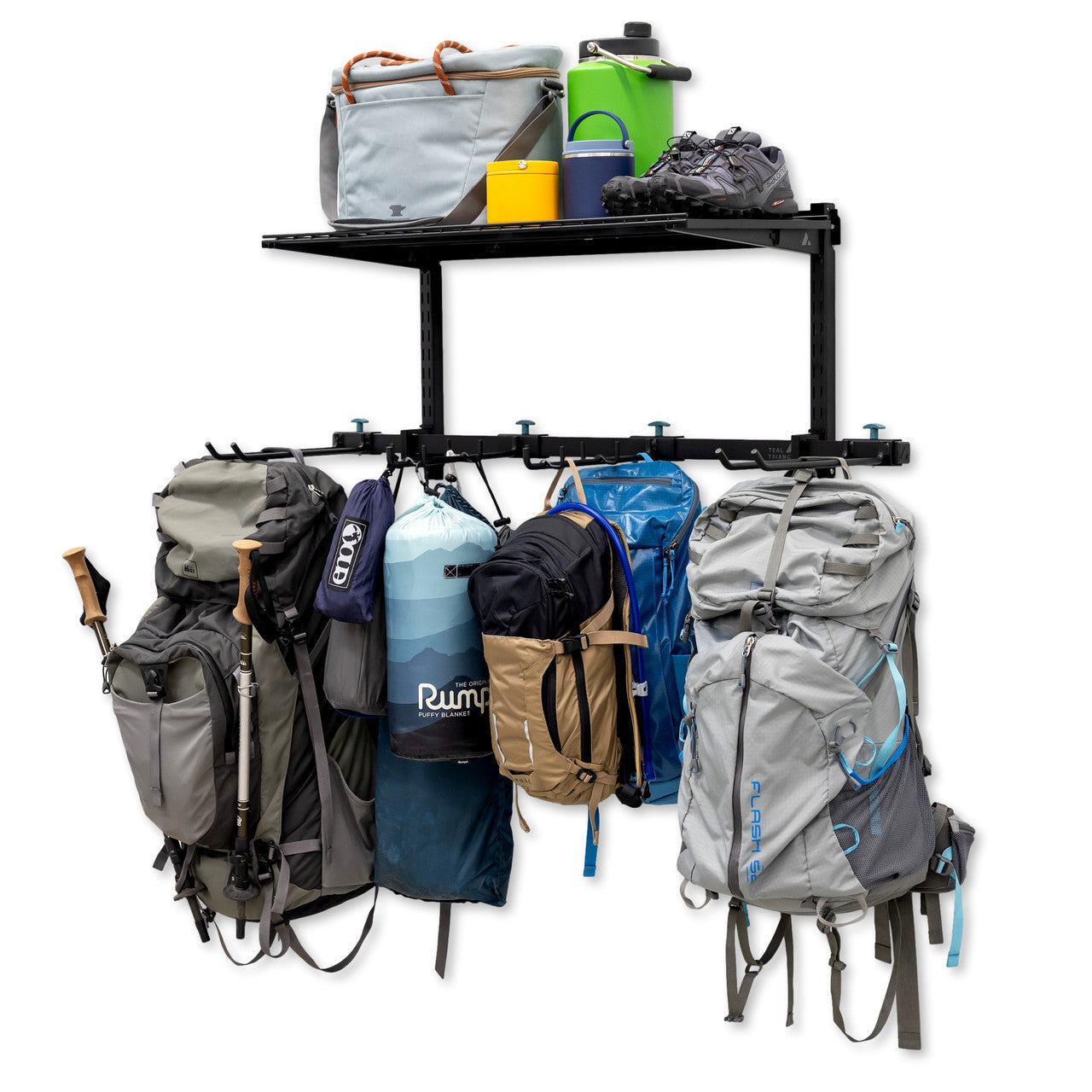 G-Hike & Camp + Shelf | Adjustable Wall Storage System | Holds 300 lbs