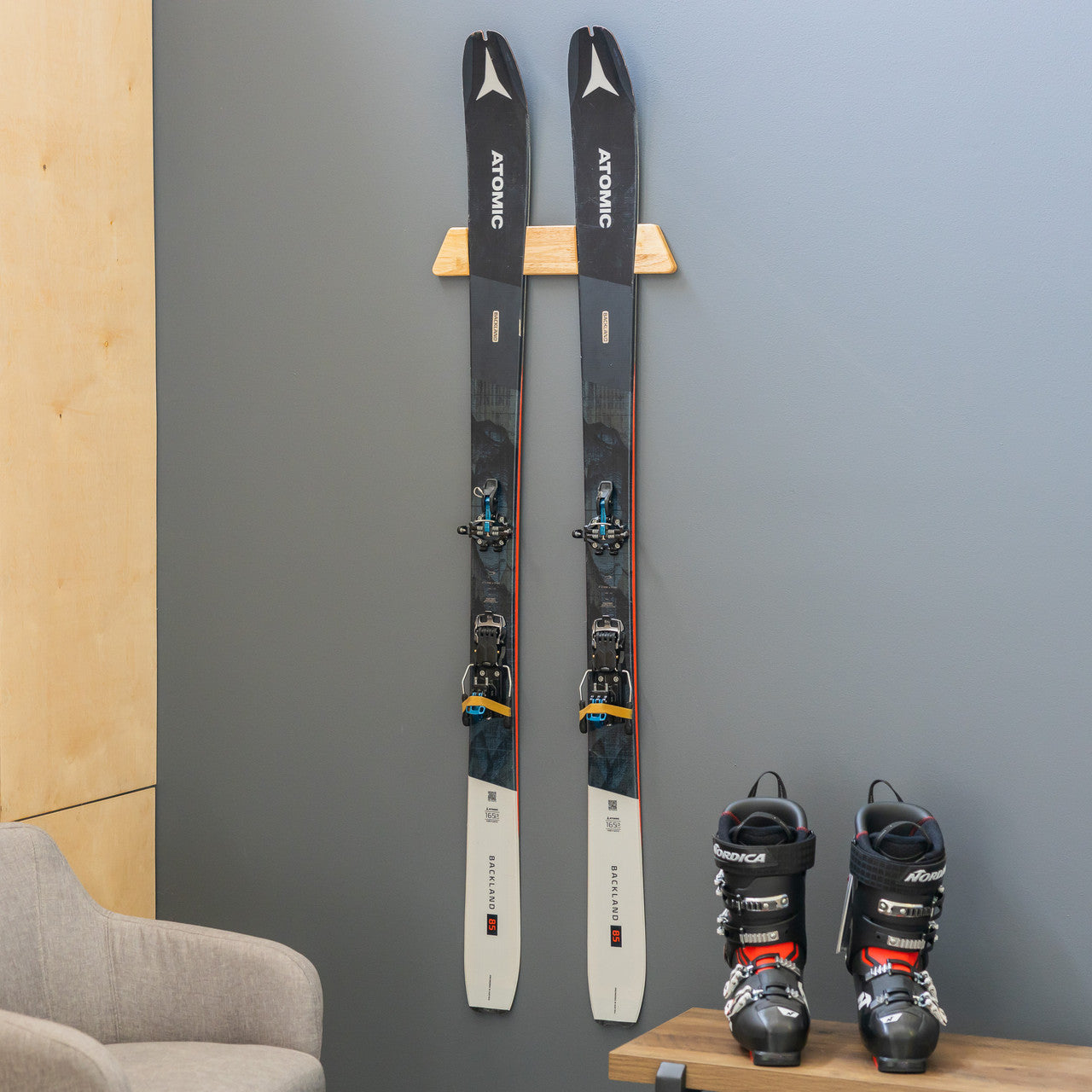 Vail Ski Display | Minimalist Wood Rack | Large