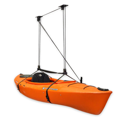 Essential Kayak Garage Ceiling Storage Hoist | Holds up to 150 lbs | 10' Lift