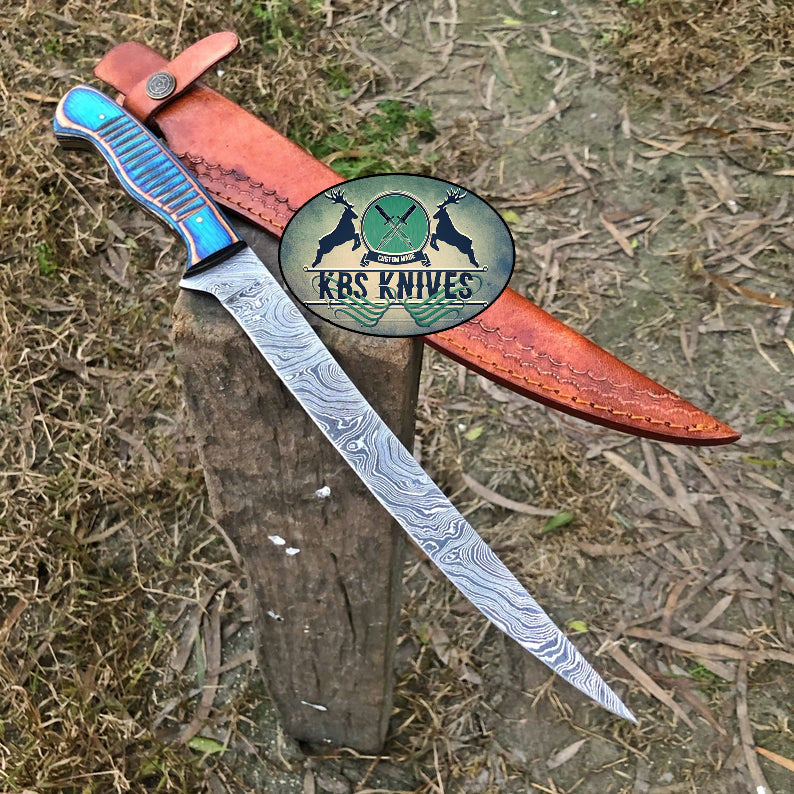 Best Knife for Filleting Fish – Handmade Damascus Fillet & Boning Knife
