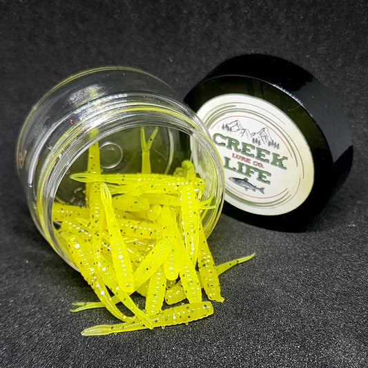 Jar of 1.4" Inch Micro Fluke "The Ditch Stick"