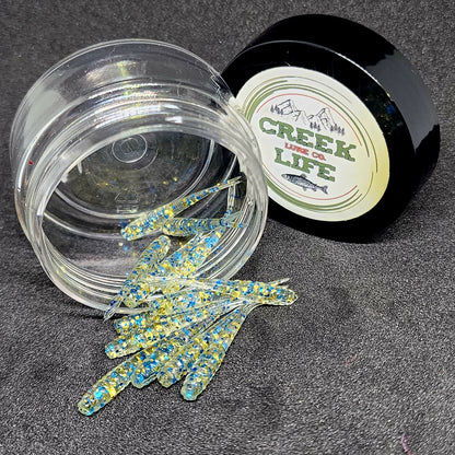 Jar of 1.4" Inch Micro Fluke "The Ditch Stick"