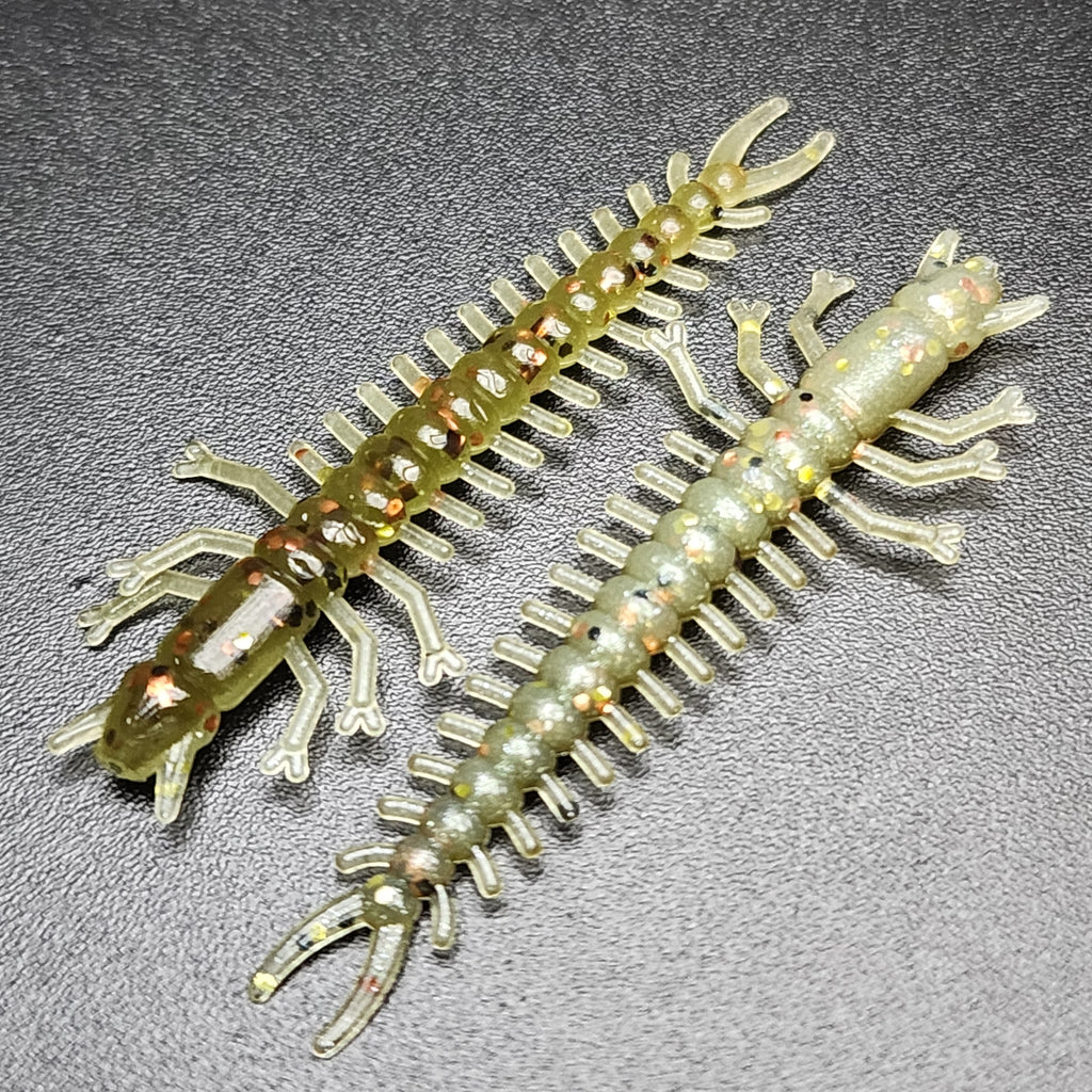 10 Pack 3 Hellgrammite Insect Larva Ned Rig Soft Plastic Lures -  Soft&Durable! 