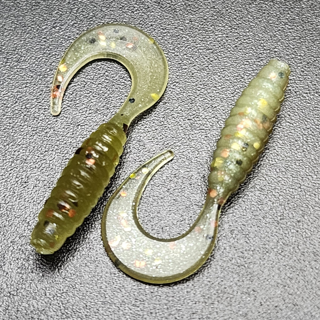 Jar of 1 Micro Curl Tail Grub The Tennessee Twister – Creek Life Lure Co.