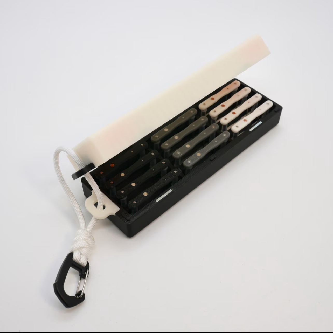 Micro Fishing Rig & Bobber Box – Holds 12 Rigs + Float Storage