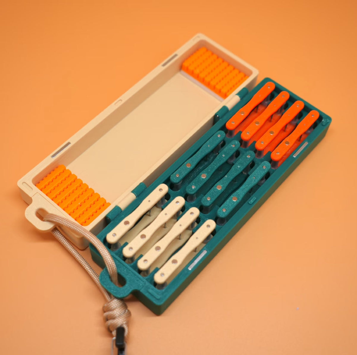 Micro Fishing Rig & Bobber Box – Holds 12 Rigs + Float Storage