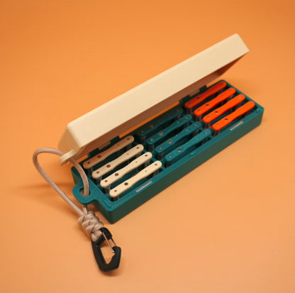 Micro Fishing Rig & Bobber Box – Holds 12 Rigs + Float Storage