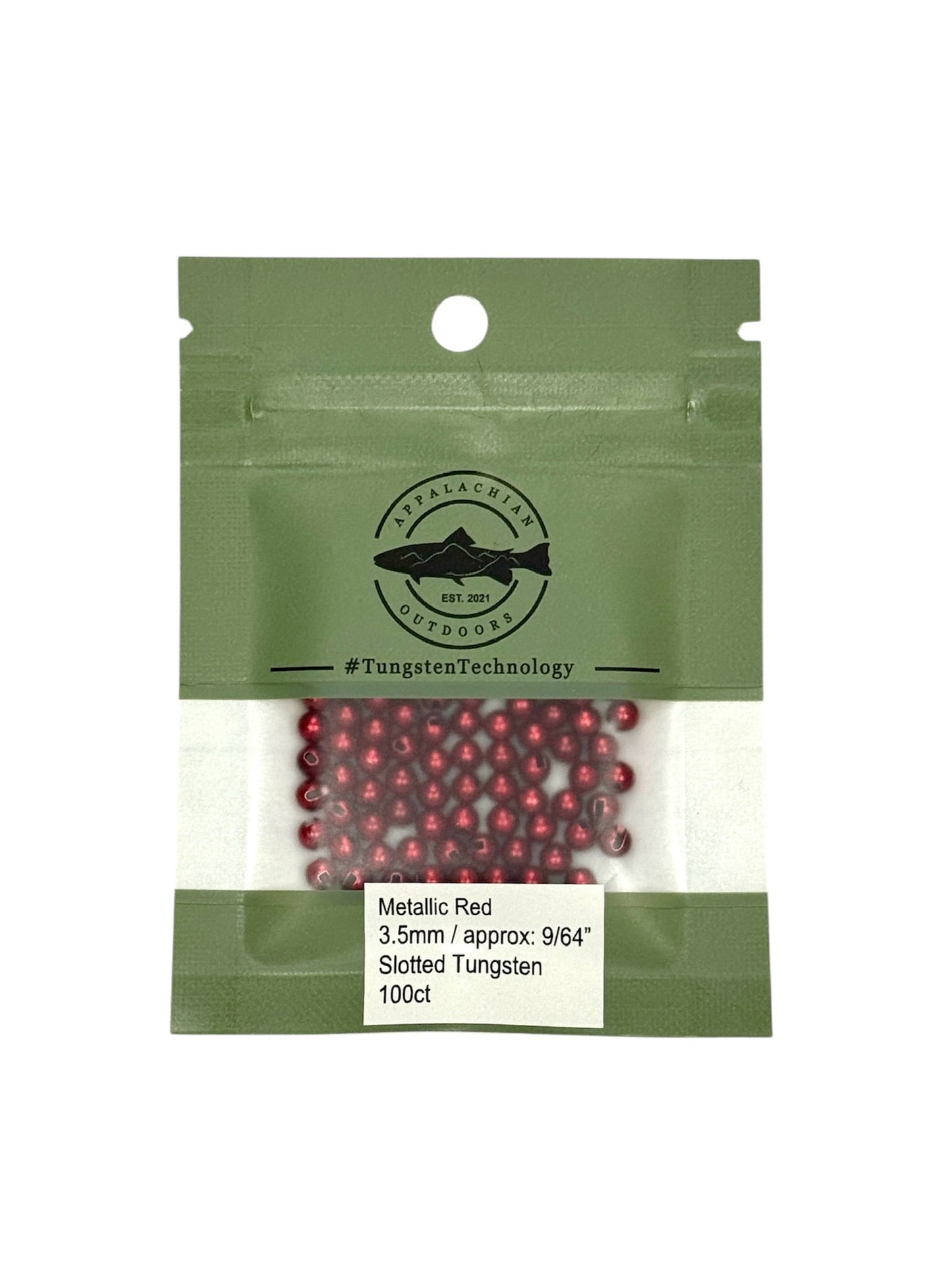 Appalachian Outdoors Slotted Tungsten Beads 100 Pack