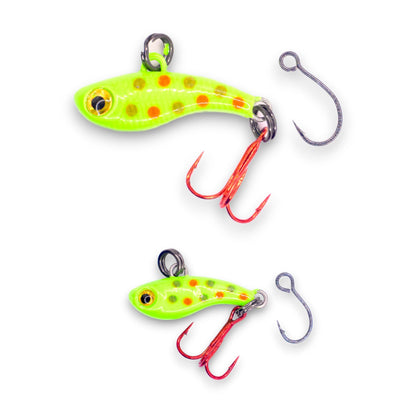 TUNGSTEN T-RIP CHARTREUSE WONDERBREAD GLOW MINI VIBE BAIT