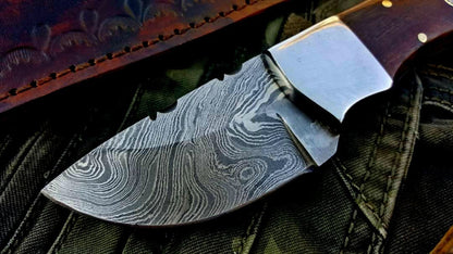 Custom Handmade Twist Damascus Steel Mini Skinner Knife