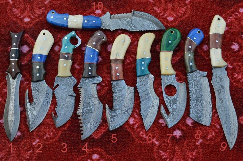 Handmade Damascus Steel Hunting Knives