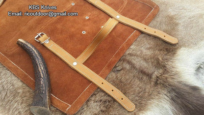 Outdoor Edge Knife Sets – 3-Piece Damascus Steel Hunting Kit with Buffalo Horn Handles