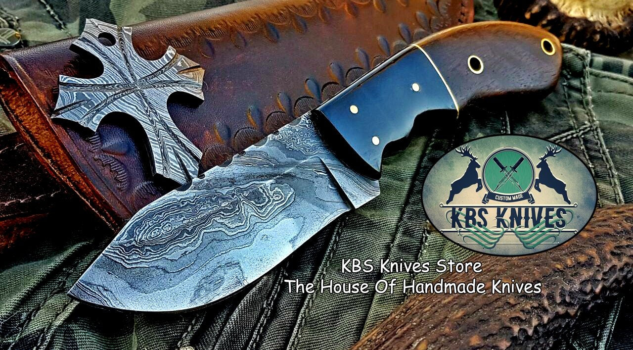 Custom Handmade Damascus Steel Skinner Knife
