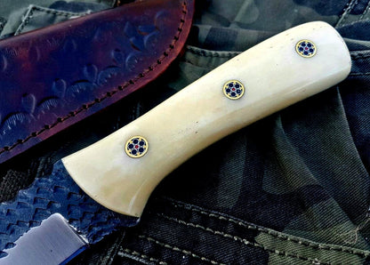 Custom Handmade Hammered 1095 High Carbon Steel Hunting Skinning Knife