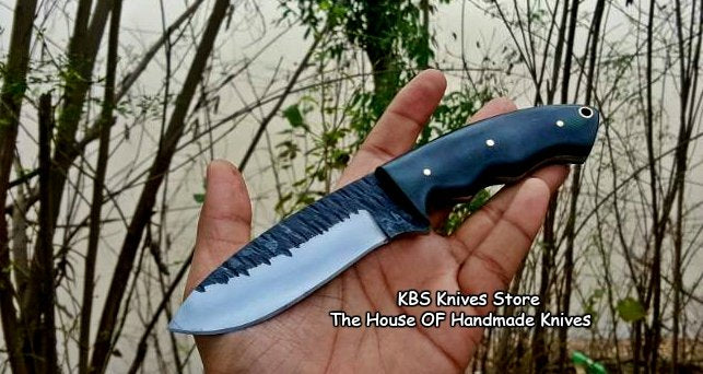 Custom Handmade Hammered 1095 High Carbon Steel Blade Knife