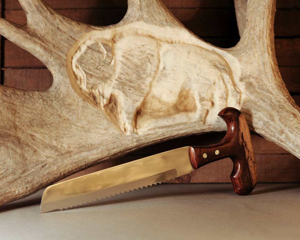 Game Processing Kit – 6-Piece Rosewood Handle Knife Set with Leather Roll