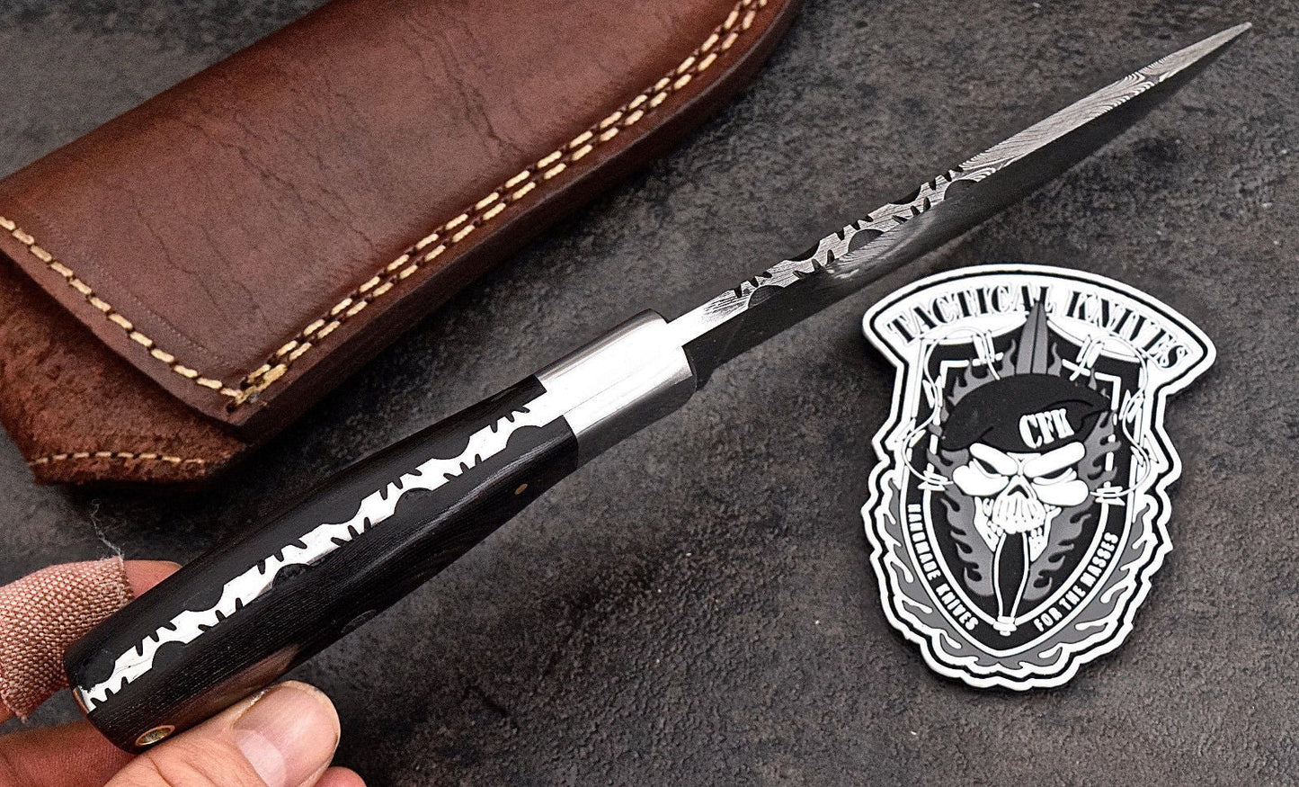 Custom Handmade Damascus Steel Skinning/Camping/Hunting Knife