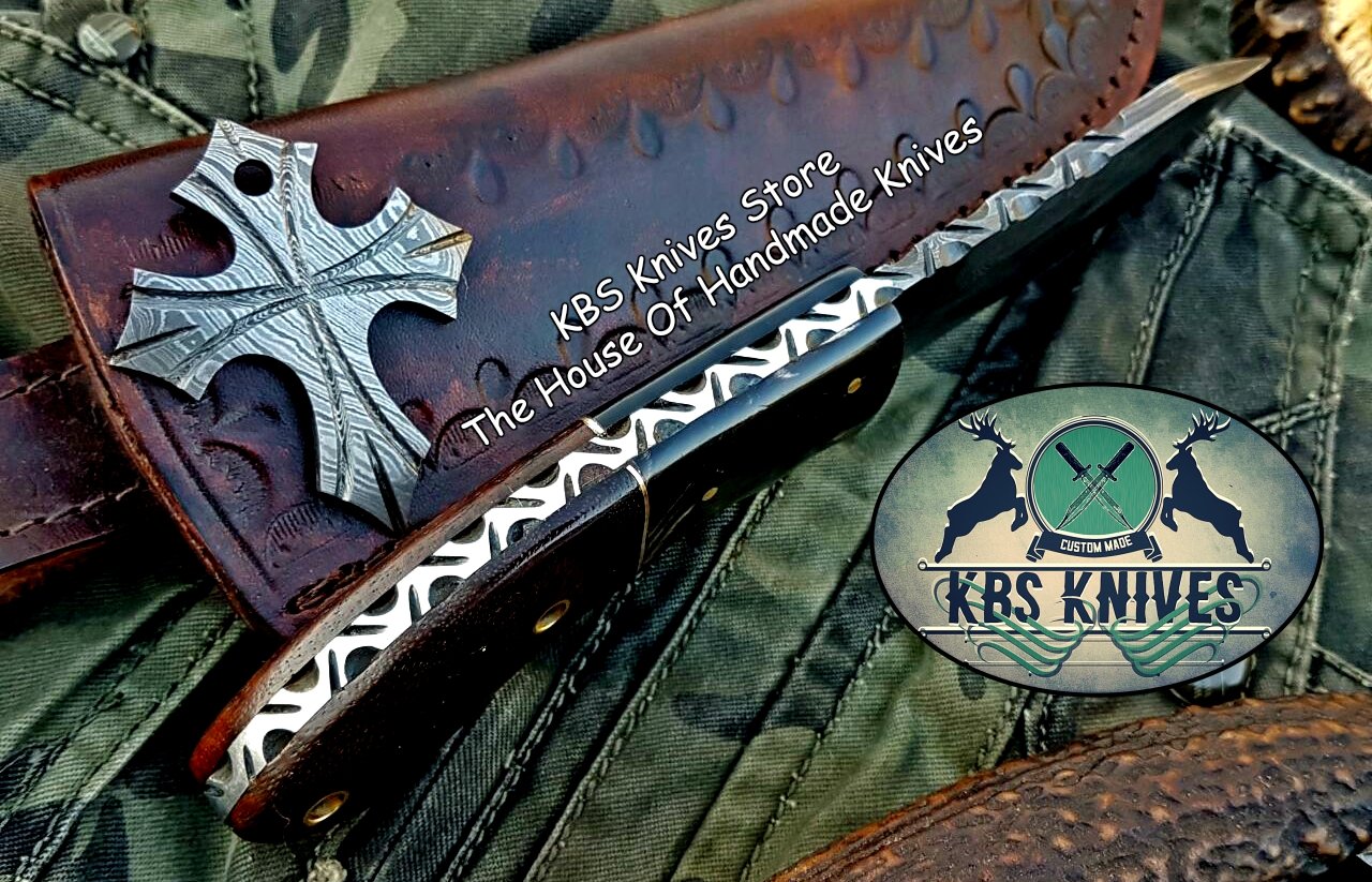 Custom Handmade Damascus Steel Skinner Knife