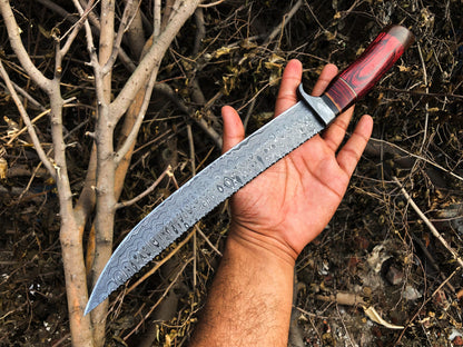 New Custom Handmade Damascus Steel Hunter Knife