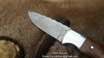 Ridgeback Hunter Custom Handmade Damascus Knife KBS Knives Store