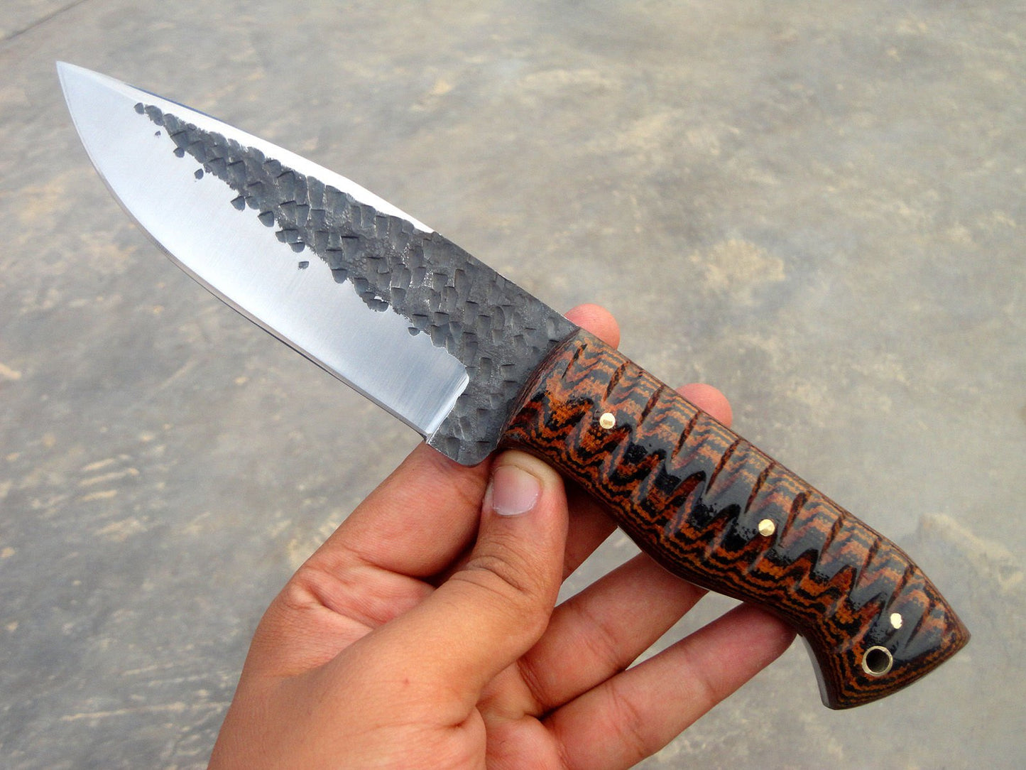 1048 HC steel hand forged hunting knife