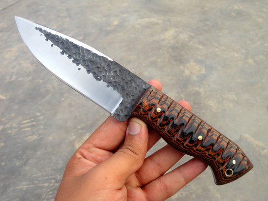 1048 HC steel hand forged hunting knife