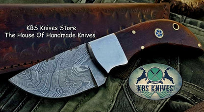 Custom Handmade Twist Damascus Steel Mini Skinner Knife