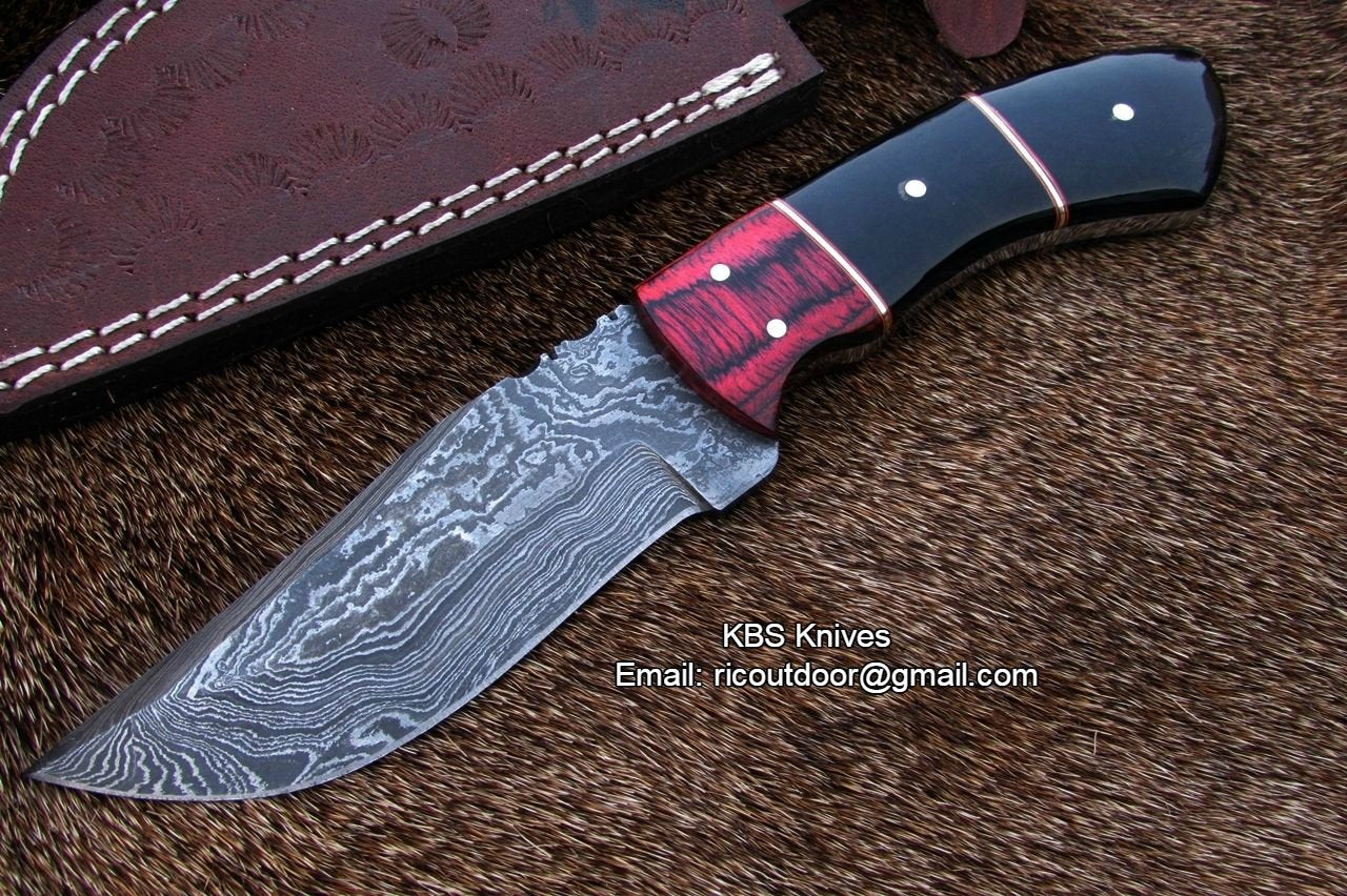 HANDMADE DAMASCUS STEEL SKINNER KNIFE