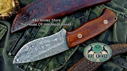 Custom Handmade Damascus Steel Skinning Knife