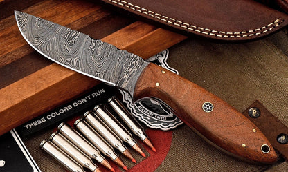 Custom Handmade Damascus Steel Skinning/Camping/Hunting Knife