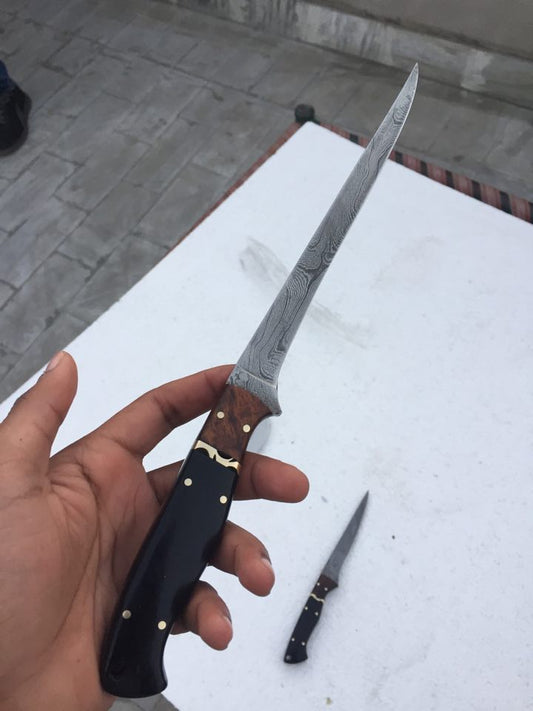 Custom Handmade Damascus Steel Great Fillet Knife