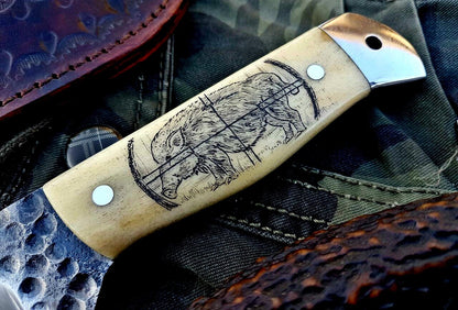Custom Handmade Hand Forged 1095 High Carbon Steel Hunting Camping Knife