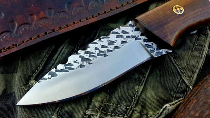 Custom Handmade Hammered 1095 High Carbon Steel Hunting Knife