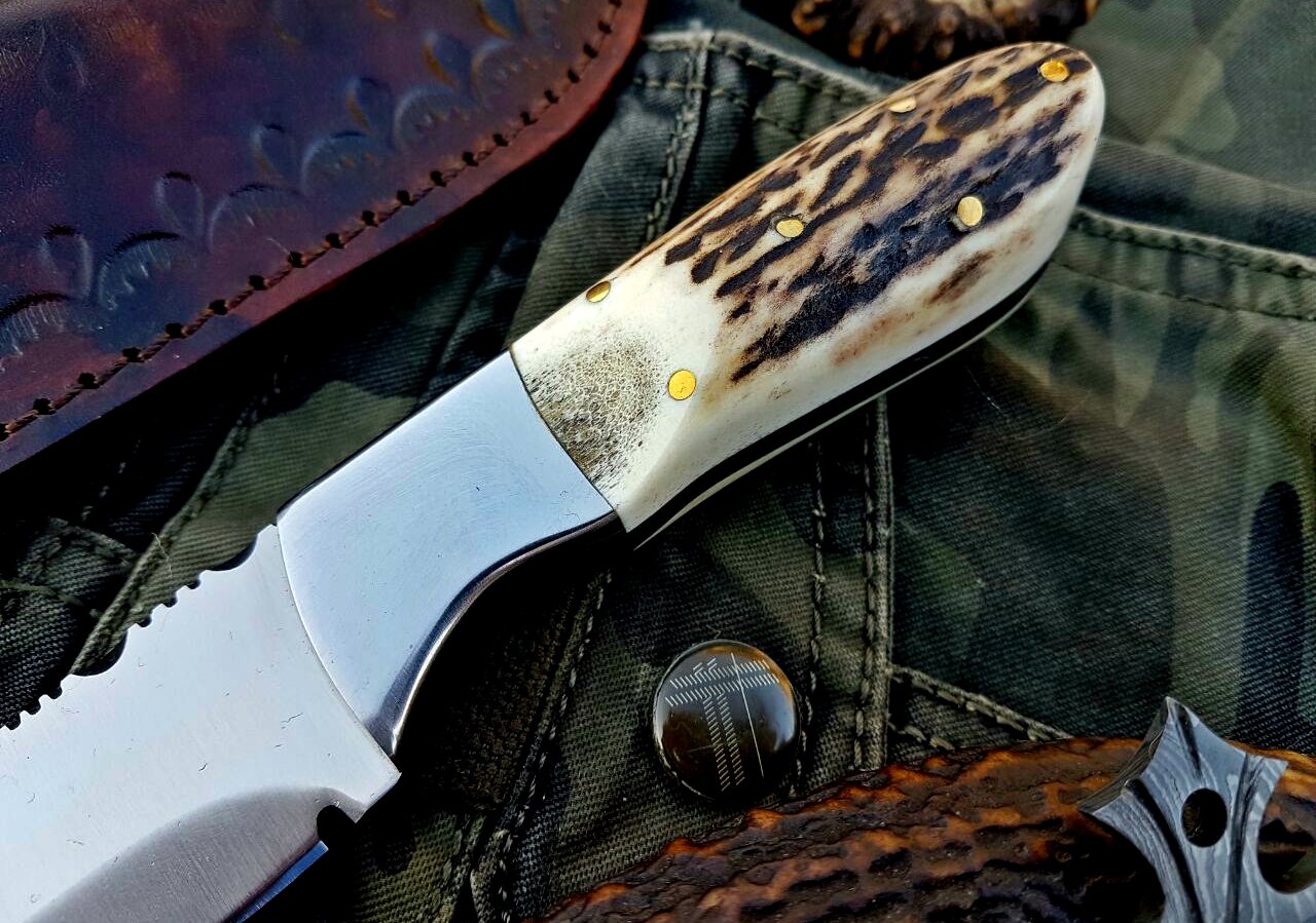Custom Handmade D2 Tool Steel Hunting Skinning Knife