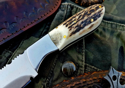 Custom Handmade D2 Tool Steel Hunting Skinning Knife