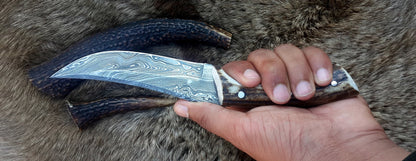 Damascus Narrow Blade Knife