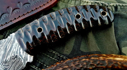 Custom Handmade Firestorm Damascus Steel Hunting Skinning Knife