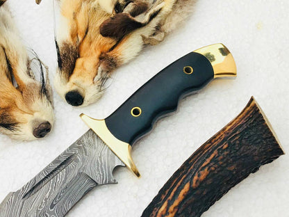 Full Tang Custom Handmade Damascus Steel Blade Hunter Knife