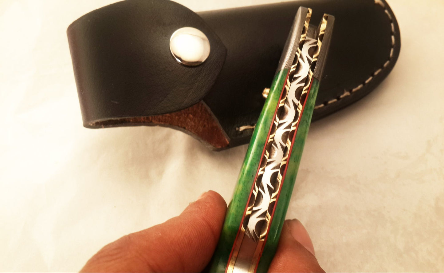 Hand Made Damascus Pocket Knife