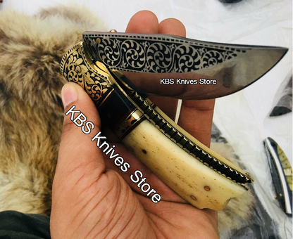 Custom Handmade D2 Steel Blade Pocket/Folding Knif