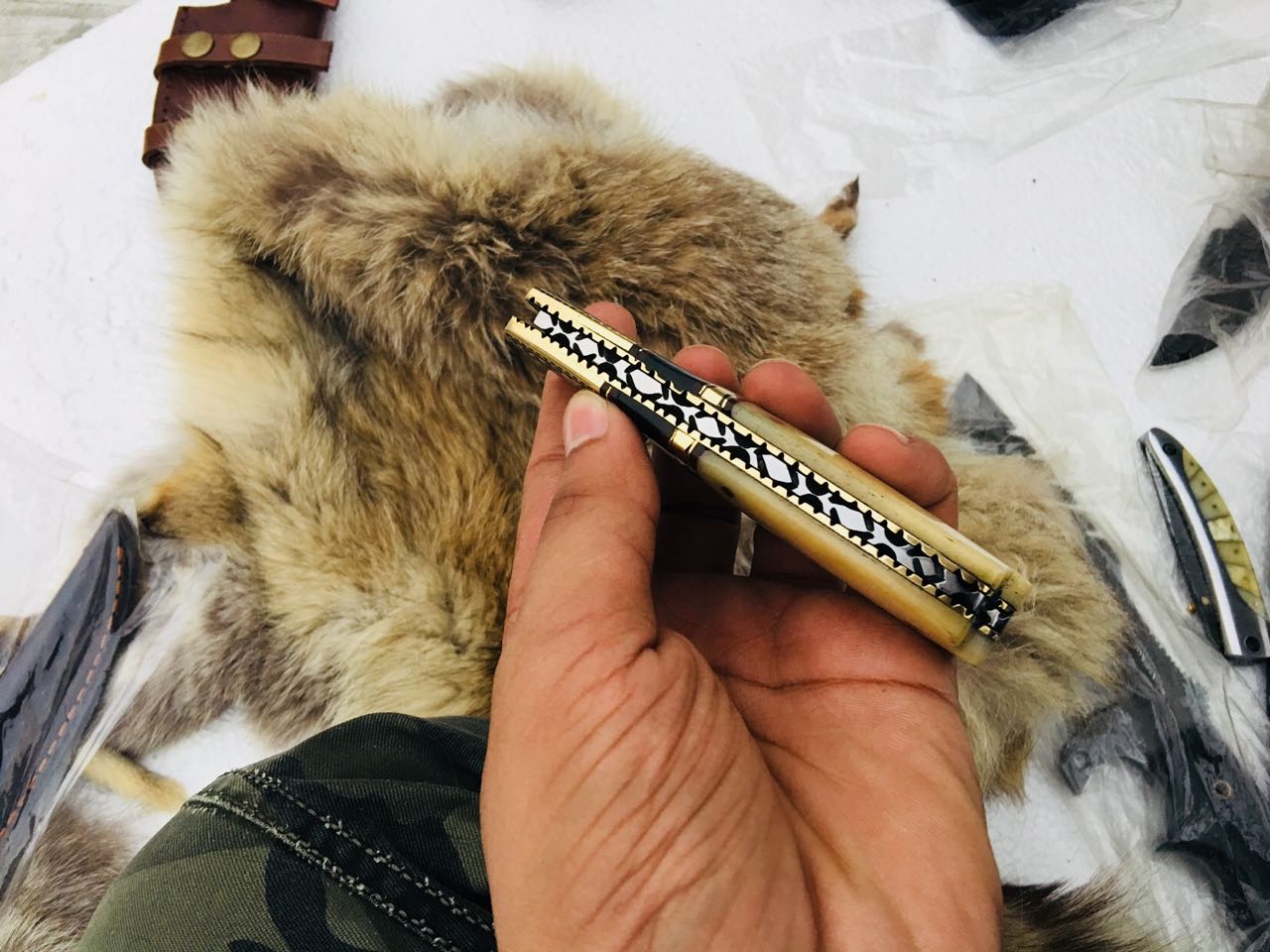 Custom Handmade D2 Steel Blade Pocket/Folding Knif