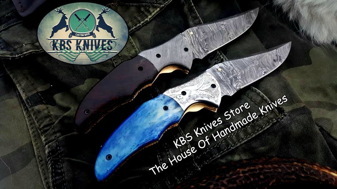 Custom Handmade Damascus Steel Folding Pocket Knives ( Deal )