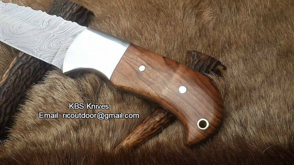 Ridgeback Hunter Custom Handmade Damascus Knife KBS Knives Store
