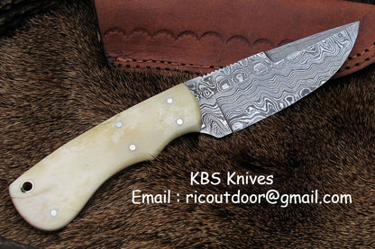 Custom Handmade Fixed Blade Skinning Knife – 8 Inches