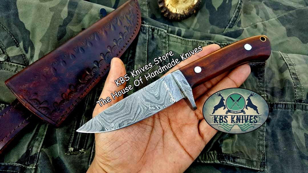 Custom Handmade Damascus Steel Hunting Knife