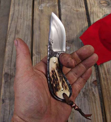 Custom Hand Forged 1095 Steel Mini EDC Skinner Knife